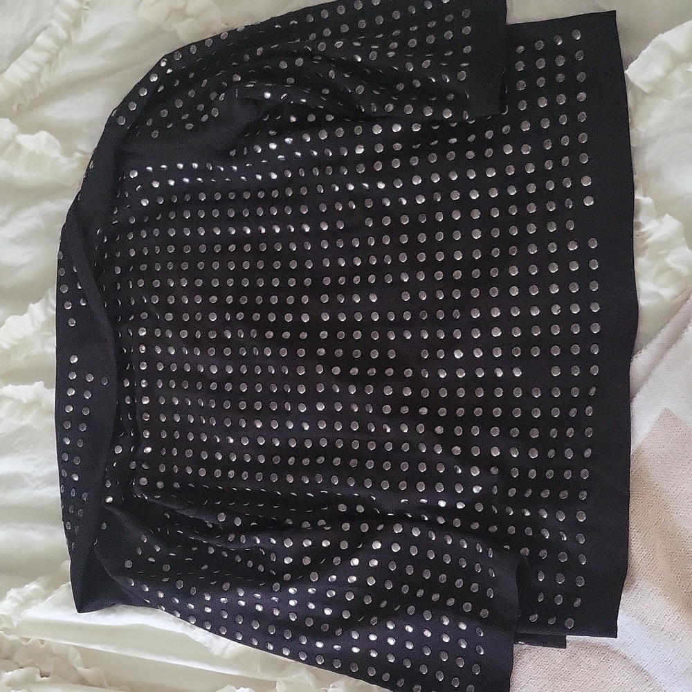 🖤🔥NWOT Vintage Grunge Black Studded Open Front Blazer Jacket - Picture 4 of 4